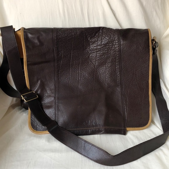 Cole Haan Leather Messenger Bag - Picture 1 of 12